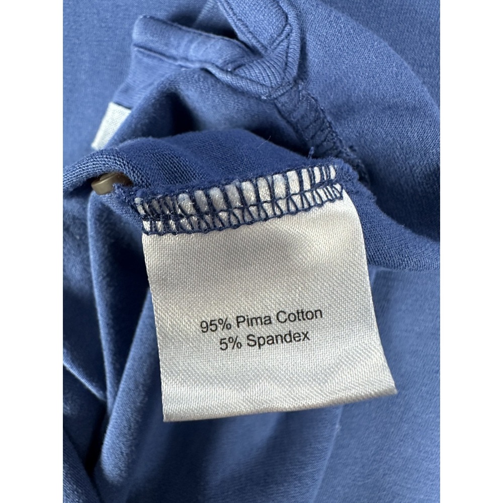 Peter Millar Polo Shirt Mens XL Blue Crown Lived In Lava Wash Quiet Luxury Golf - Picture 7 of 8